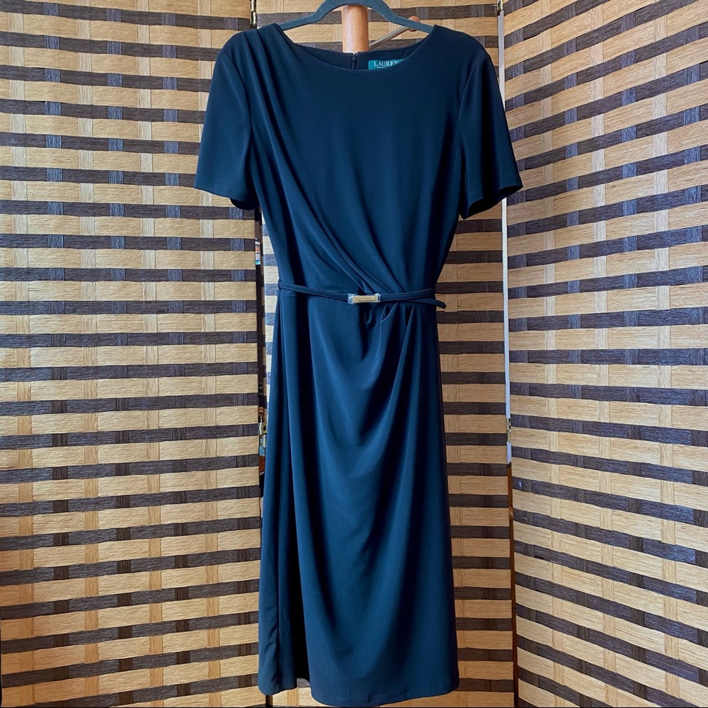 Lauren Ralph Lauren Short-Sleeved Black Dress